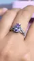 Anillo Zirconia Lila Plata Ley 925 - tienda en línea