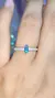 Anillo Zirconia Azul Plata Ley 925 - tienda en línea