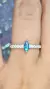 Anillo Zirconia Azul Plata Ley 925 - comprar en línea