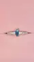 Anillo Zirconia Azul Plata Ley 925 - Kiut Jewelry