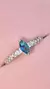 Anillo Zirconia Azul Plata Ley 925 en internet