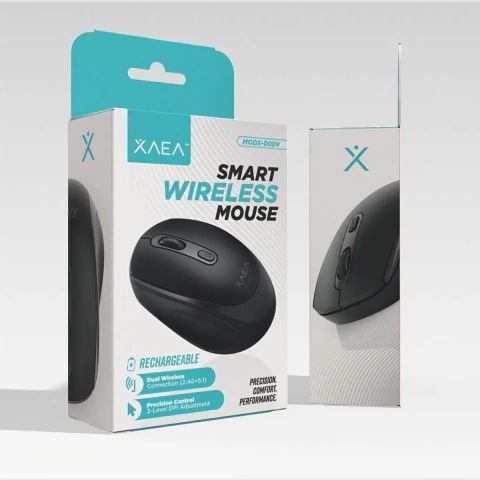 Mouse Inalámbrico XAEA MODX-00DV, Bluetooth + 2.4G