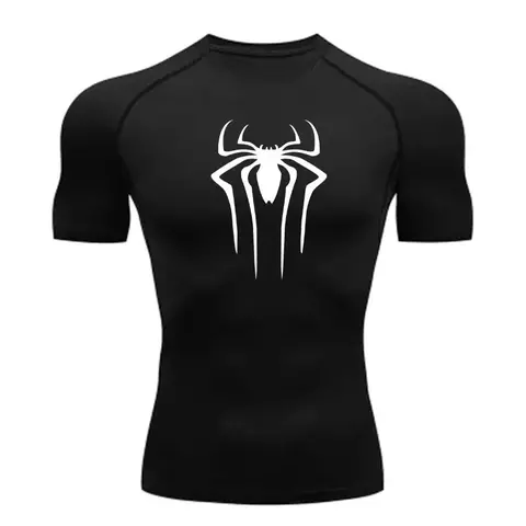Camisa Masculina de Compressão para Academia Spider