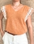 Blusa linho manga bordada
