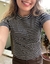 Blusa listradinha na internet