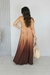 Vestido degrade longo frente única marrom na internet
