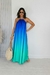 Imagem do Vestido degrade longo frente única azul