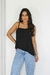 Blusa de alça barra assimétrica preto - comprar online