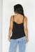 Blusa de alça barra assimétrica preto - Duality
