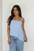 Blusa de alça barra assimétrica azul claro - comprar online