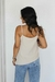 Blusa de alça barra assimétrica marfim - Duality