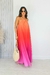 Vestido degrade longo frente única pink - comprar online