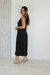 Vestido midi cavado preto - comprar online