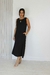 Vestido midi cavado preto - loja online