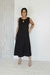 Vestido midi cavado preto