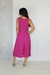 Vestido midi cavado fúcsia na internet