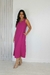 Vestido midi cavado fúcsia - comprar online