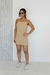 Vestido curto decote nas costas nude - comprar online