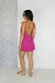 Vestido curto decote nas costas fúcsia - Duality