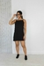 Vestido curto decote nas costas preto