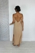 Vestido longo soltinho costas decote V nude - loja online