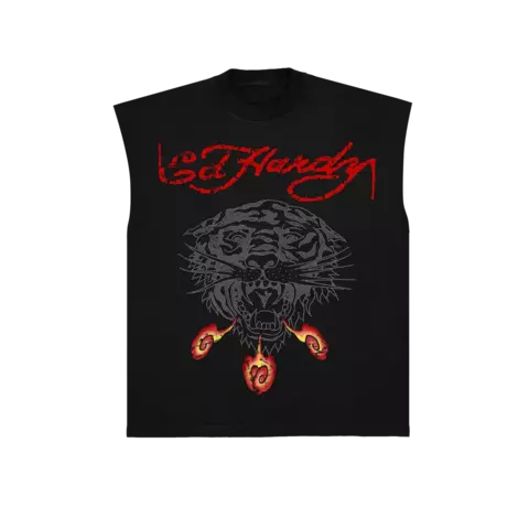 Camiseta Ed Hardy Sleeveless Tiger Fireball black