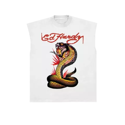 Camiseta Ed Hardy Sleeveless Serpent White