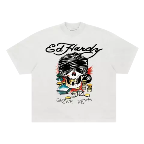 Camiseta Ed Hardy Grave Rich White