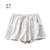 Calções de linho de algodão shorts esportivos femininos verão sólido cintur - comprar online