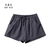 Calções de linho de algodão shorts esportivos femininos verão sólido cintur - loja online