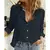 Camisas de linho de algodão feminino casual sólido botão lapela blusas camisas outono inverno manga longa solta topos túnica blusas elegante - comprar online