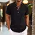 Camisa casual masculina com botões de grande dimensão gola e manga curta - Fibrano - Vista a Essência da Amazônia