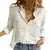 Imagem do Camisas de linho de algodão feminino casual sólido botão lapela blusas camisas outono inverno manga longa solta topos túnica blusas elegante
