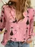 Camisa feminina excelente tecido para uso do dia a dia desenho de gato - loja online