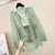Camisa elegante Verão protetor solar perspectiva fina chiffon blusa coreano harajuku ver através solto topo casual cardigan feminino - comprar online
