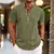 Camisa casual masculina com botões de grande dimensão gola e manga curta - loja online