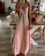 Casual pluma bird print espaguete cinta maxi vestido com decote em v verão - Fibrano - Vista a Essência da Amazônia