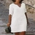 Mini vestido feminino moda verão com decote em v