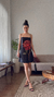 Vestido curto flor - Farm