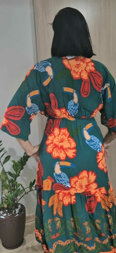 VESTIDO NAILA VERDE/LARANJA na internet