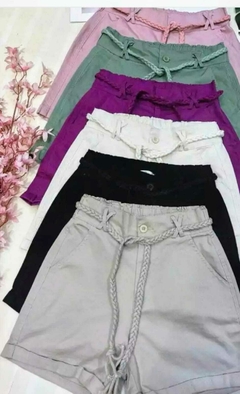 SHORT SARJA COM ELASTANO - Alessandra Belle Moda Feminina