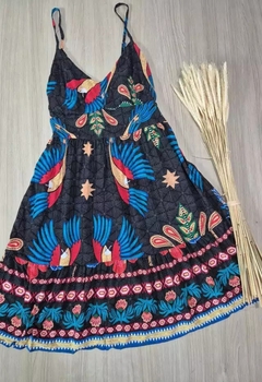 VESTIDO DHARA PRETO/AZUL - Alessandra Belle Moda Feminina