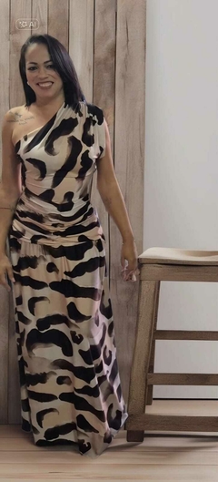 VESTIDO NULA MANGA ANIMAL PRINT na internet