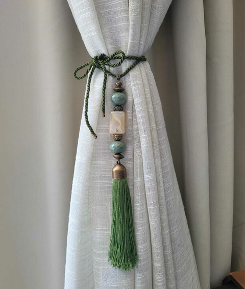 Abraçadeira de Cortina Verde