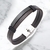 Pulsera de Cuero Marrón y Acero Inoxidable Negro - comprar online