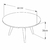 Mesa de Centro Redonda para Sala de Estar em MDF: Estilo Retrô e Elegância para Sua Sala - comprar online