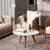Mesa de Centro Redonda para Sala de Estar em MDF: Estilo Retrô e Elegância para Sua Sala - loja online