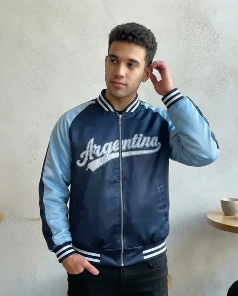 Campera Bomber Argentina media estacion