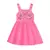 Vestido de verão casual roupas de algodão rosa arco-íris - Mundo Encantado kids