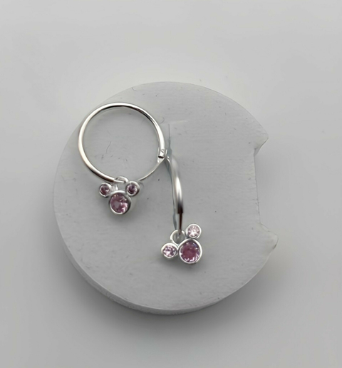 ARGOLLA MINNIE MOUSE ROSADA 15MM